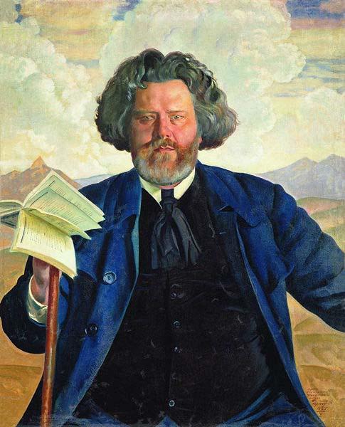 Boris Kustodiev Maximilian Voloshin oil painting picture